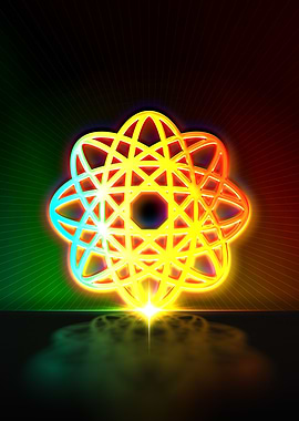 Neon Sacred Geometry Glyph