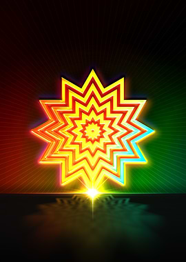 Neon Geometric Glyph Rune