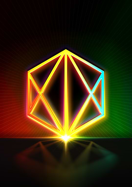 Neon Geometric Glyph Rune