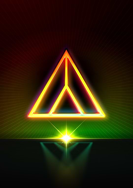 Neon Sacred Geometry Glyph