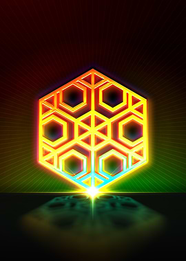 Neon Geometric Glyph Rune