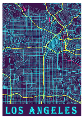 Los Angeles City Map USA