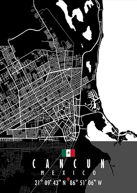CANCUN MAP MEXICO