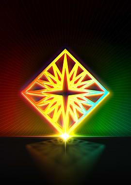 Neon Glyph Mandala Rune