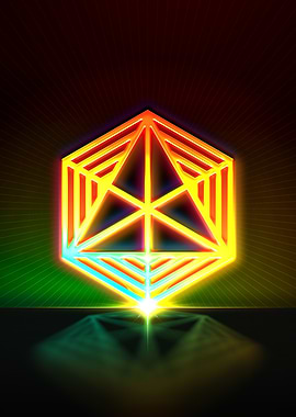 Neon Geometric Glyph Rune