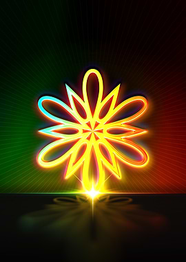 Neon Glyph Mandala Rune