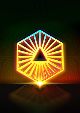 Neon Geometric Glyph Rune