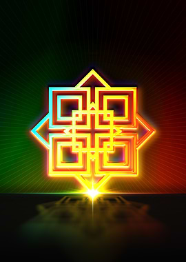 Neon Glyph Mandala Rune