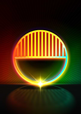 Neon Glyph Mandala Rune