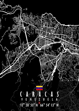 CARACAS MAP VENEZUELA