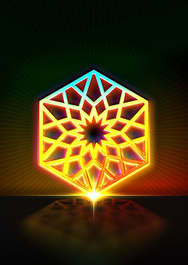 Neon Geometric Glyph Rune