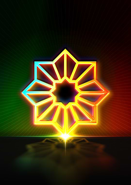 Neon Geometric Glyph Sigil