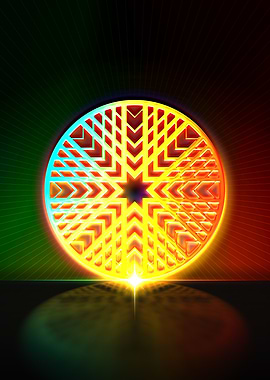 Neon Sacred Geometry Glyph