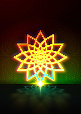 Neon Geometric Glyph Rune