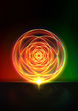 Neon Sacred Geometry Glyph