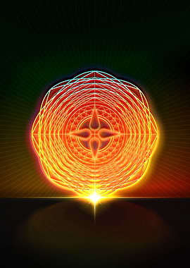 Neon Sacred Geometry Glyph