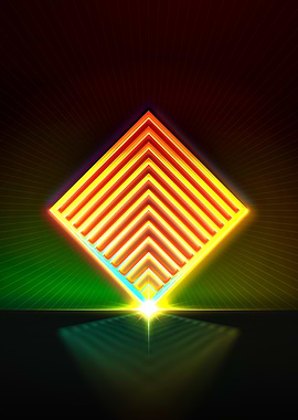 Neon Sacred Geometry Glyph