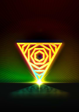 Neon Geometric Glyph Sigil