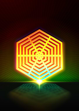 Neon Geometric Glyph Sigil