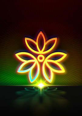 Neon Geometric Glyph Rune