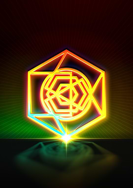 Neon Glyph Mandala Rune