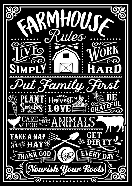 Farmhouse Rules Black