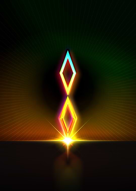 Neon Geometric Glyph Rune