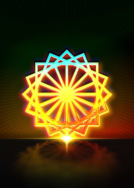 Neon Geometric Glyph Sigil