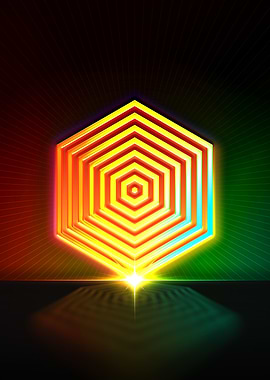 Neon Geometric Glyph Rune