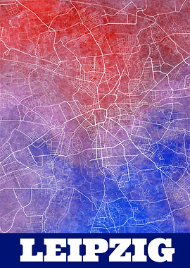 Leipzig Sachsen City Map