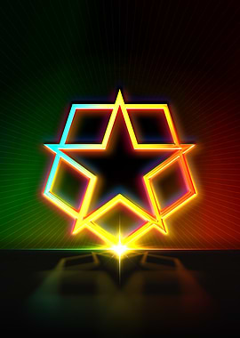 Neon Sacred Geometry Glyph