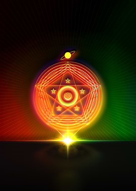 Neon Geometric Glyph Rune