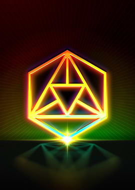 Neon Geometric Glyph Rune