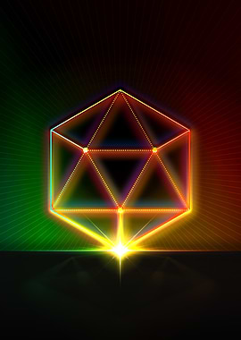 Neon Sacred Geometry Glyph