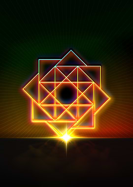 Neon Geometric Glyph Sigil