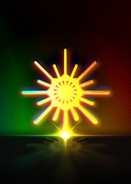 Neon Sacred Geometry Glyph