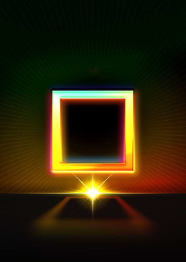 Neon Sacred Geometry Glyph