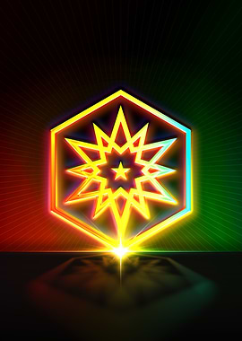 Neon Geometric Glyph Rune