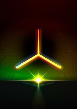 Neon Geometric Glyph Rune