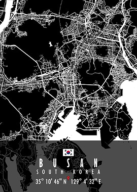 BUSAN MAP SOUTH KOREA