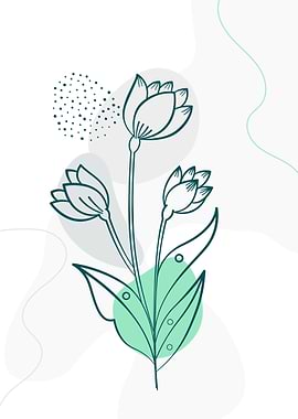 Minimal Flower Art