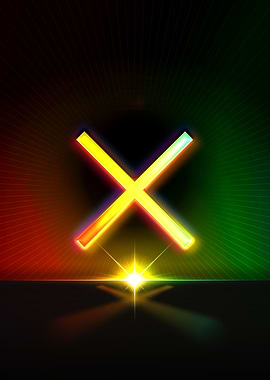 Neon Geometric Glyph Rune