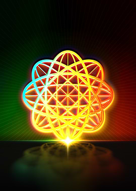 Neon Sacred Geometry Glyph