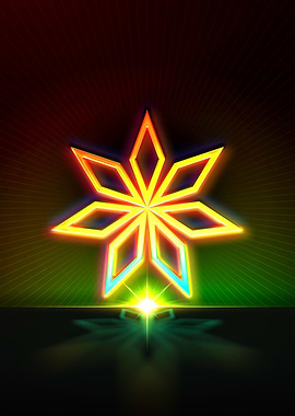 Neon Geometric Glyph Rune