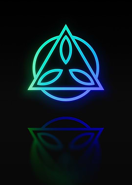 Neon Sacred Geometry Glyph