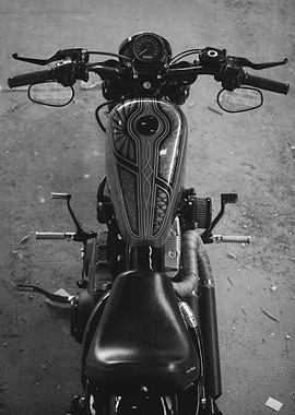 Black White Motorcycle