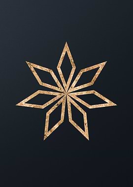 Gold Sacred Geometry Glyph