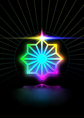 Neon Geometric Glyph Rune