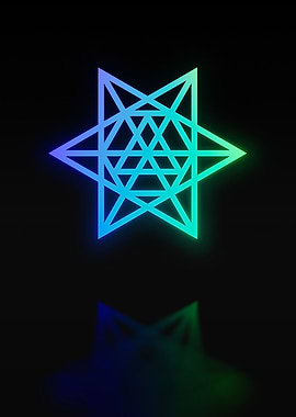 Neon Sacred Geometry Glyph