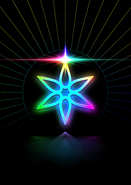 Neon Geometric Glyph Sigil